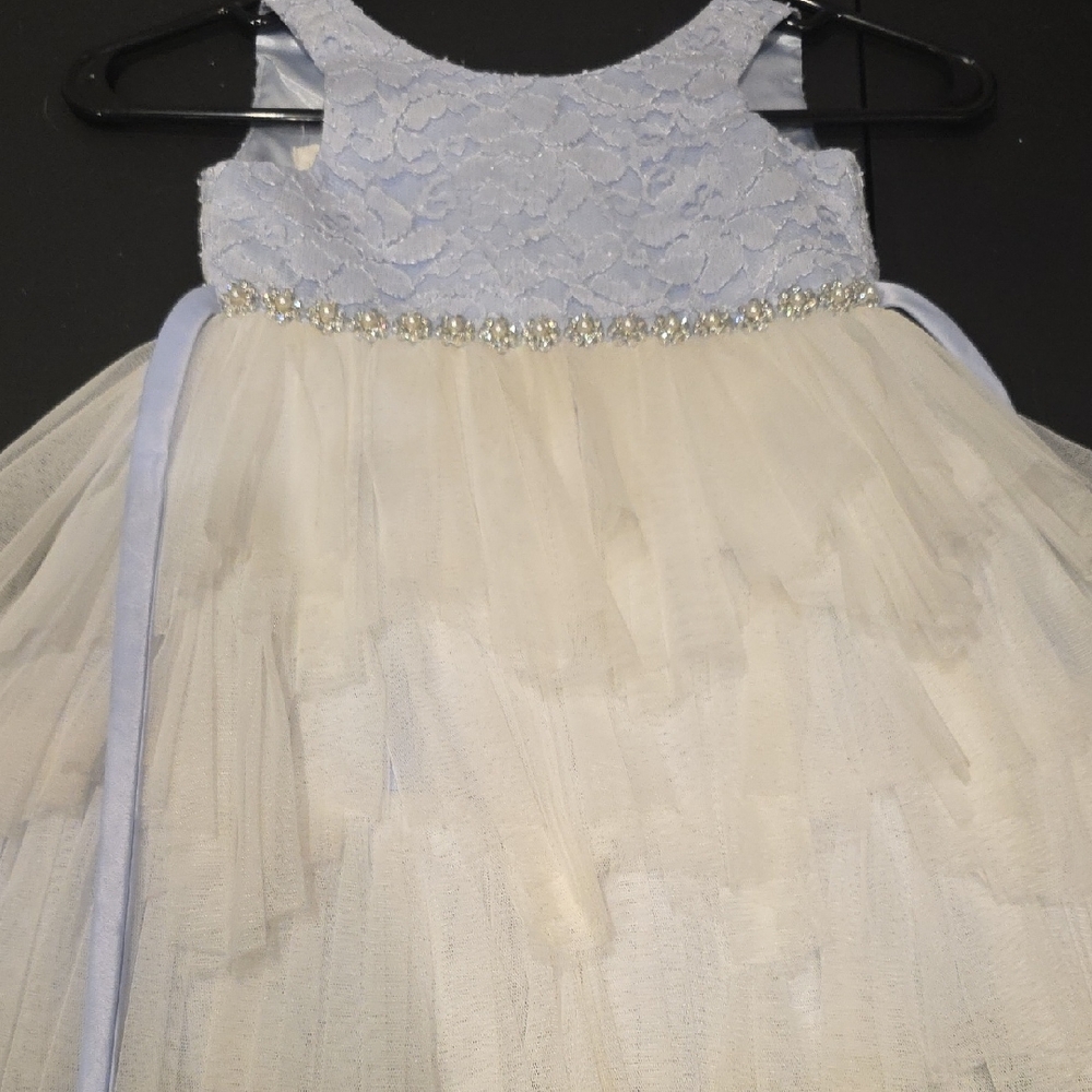 American Princess White and Cream Embellished Gown